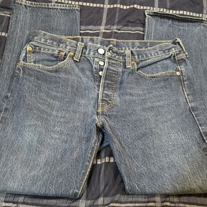 Mens Button Front 501 LEVIS Jeans 31W 30L